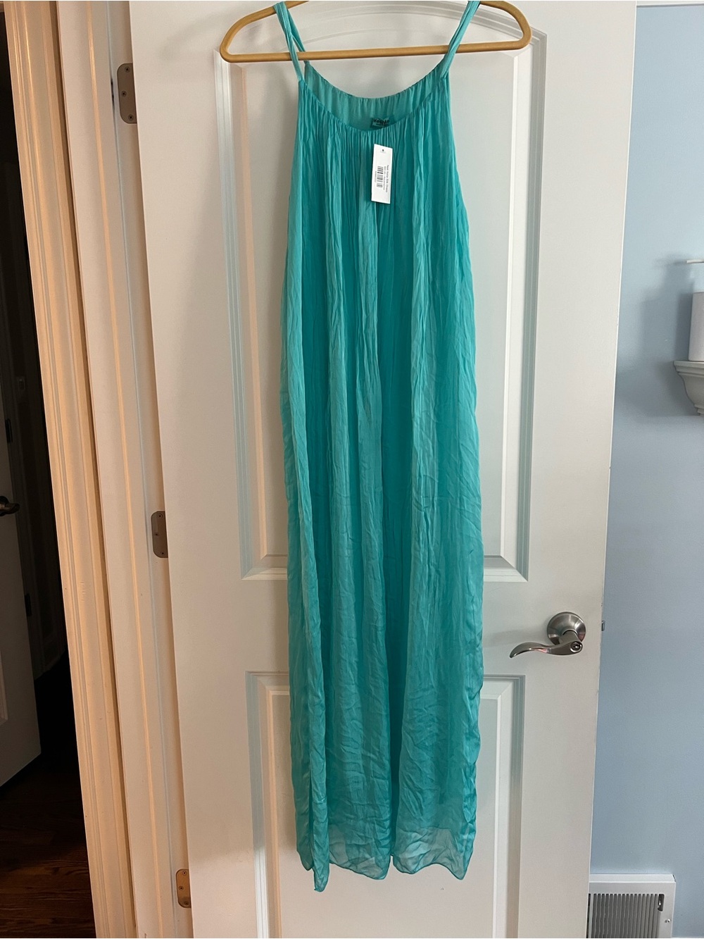 BNWT : Light Teal Spaghetti-Strap Maxi Dress